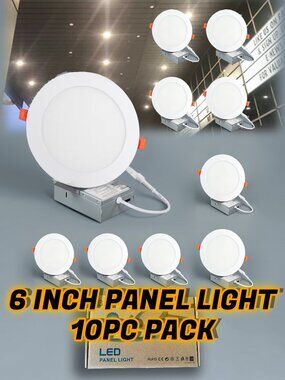 10PC Pack  Brand New | 6 inch / 14.5cm LED Round  Panel Light | Warm White | 9W